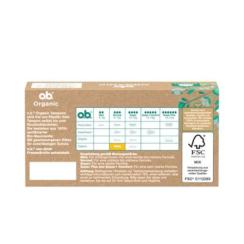 O.B. Tampons Organic normal