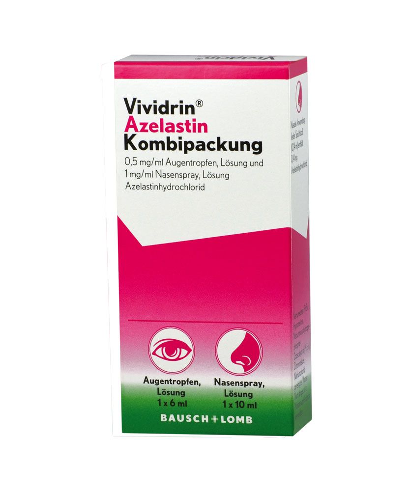 VIVIDRIN Azelastin Kombip. 0,5mg/ml ATR+1mg/ml NAS