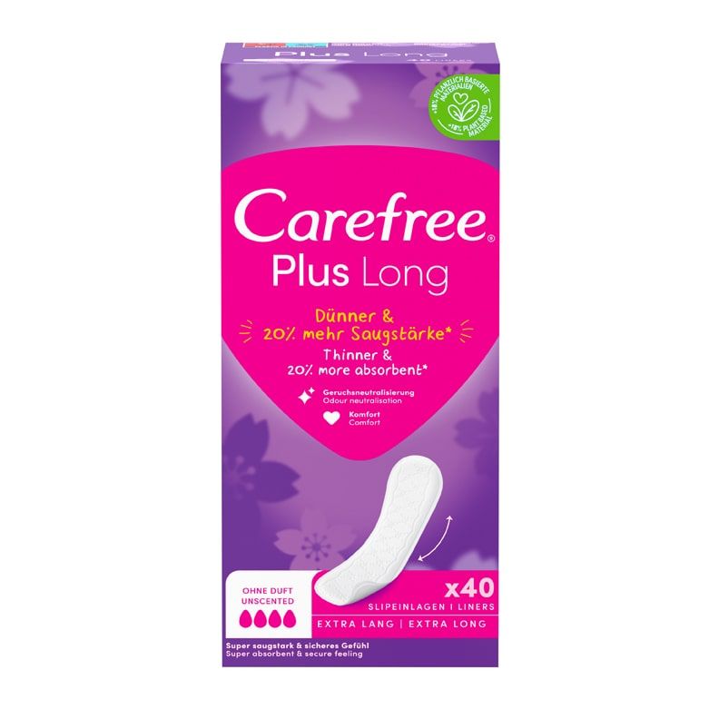 CAREFREE plus long unscented Slipeinlage