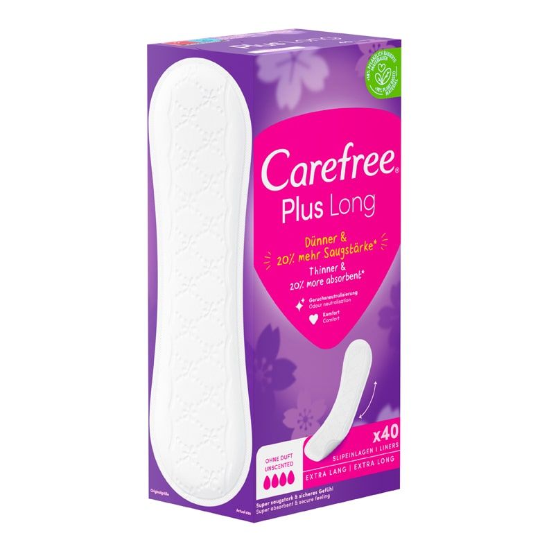 CAREFREE plus long unscented Slipeinlage