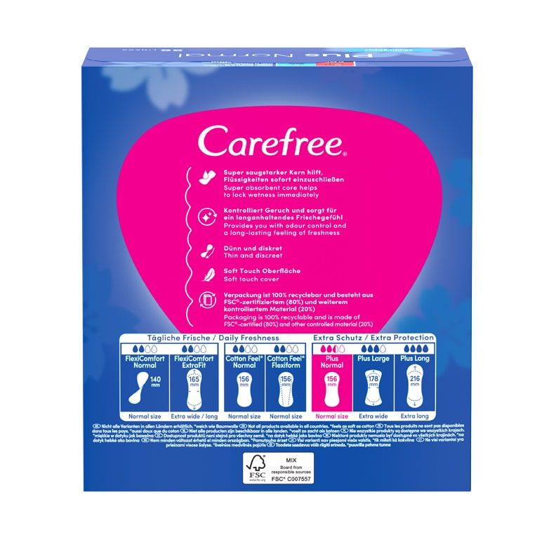 CAREFREE plus Normal fresh scent Slipeinlage