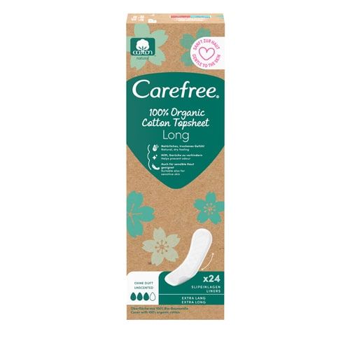 CAREFREE Organic Cotton Long unscented Slipeinlage