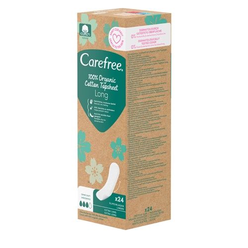 CAREFREE Organic Cotton Long unscented Slipeinlage